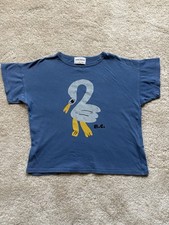 Bobo Choses Organic Cotton T-Shirt 6–7 Years (122 cm) Blue Swan Print Tee B.C.