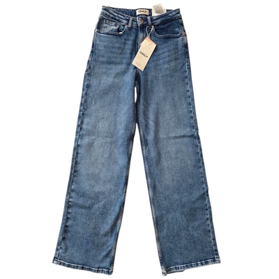 ONLY Jeans Juicy Wide Damen Gr W26/L32 Blau High Waist Stretch Denim NEU - Bild 1 von 4