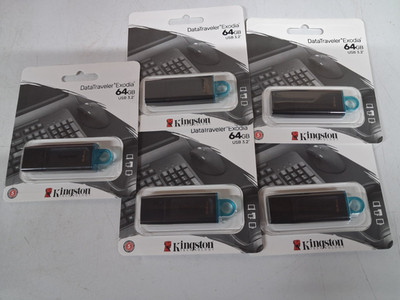 Restposten NEU STCK 5 Kingston 64 GB Data Traveller Exodia Mem Stick USB 3.2 Flash-Laufwerk