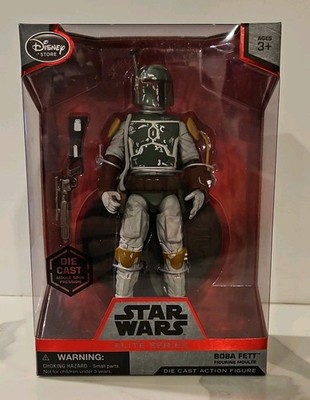 Star Wars Disney Store Exclusive Elite Series Boba Fett Diecast New Sealed 