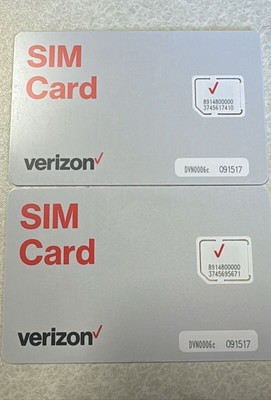 LOT OF 10 VERIZON  NANO SIM CARD 4FF   CDMA 4G LTE VZW NEW