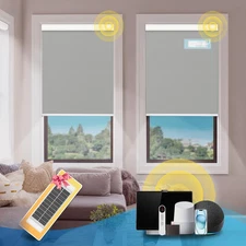 Motorized Blinds with Remote,Thermal Electric Blinds【Solar Panel】,Customizable A