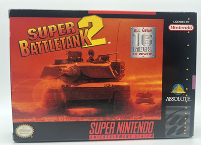 Super Nintendo SNES SUPER BATTLETANK 2 CIB Complete in Box **FREE SHIPPING*