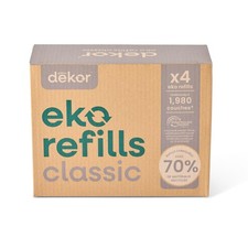 Diaper Dekor Classic Diaper Pail Refills Unscented 4-Pack Fits Original Eko