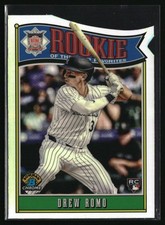 2025 Bowman Chrome Rookie of the Year Favorites Drew Romo #ROY-9 Baseball Card. rookie card picture