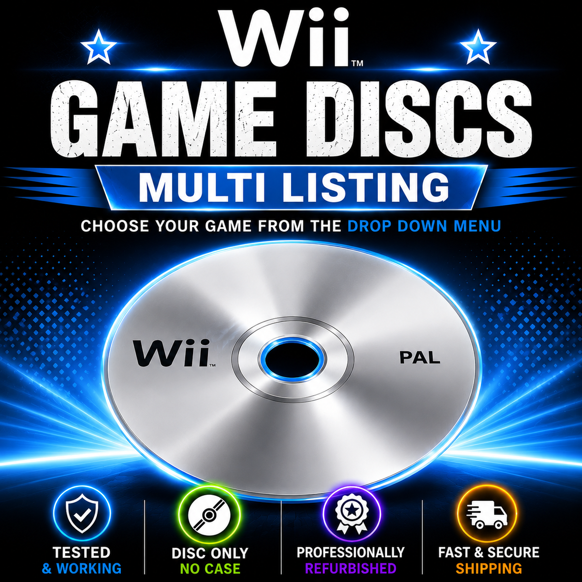 プレステ Wii DS ソフト パッケージ 58本セット Nintendo Wii Disc Only Video Games - PAL - Multi Buy Offer