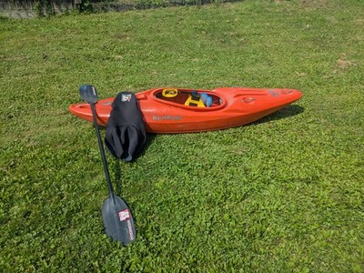 Kayak Liquid Logic Gus, Werner Paddle, Klingon Spray Skirt