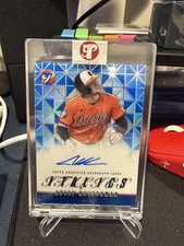 2025 Topps Pristine Adley Rutschman Italics Blue Refractor Auto /75 Orioles