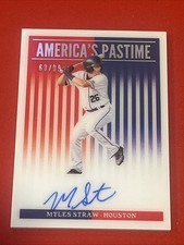 2019 Panini Chronicles Myles Straw Auto RC America's Pastime /99 #AP-MS Rookie