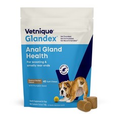 Anal Gland Digestive Health Soft Chews for Dogs Peanut Butter Flavor 40 Count