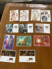 Lot de 12 Cartes Maximum LIECHTENSTEIN timbrées