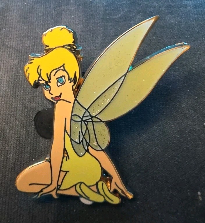 Disney Pin 75895 Tinker Bell Sitting Down Glitter Wings