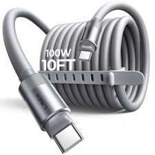 100W USB C Cable 10FT Fast Charging Silicone Heavy Duty Tangle Free Long Cord