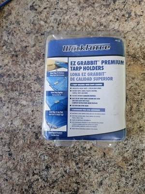 EZ Grabbit Premium Tarp Holders 4 Pack New in Package Yellow Canopy Tent
