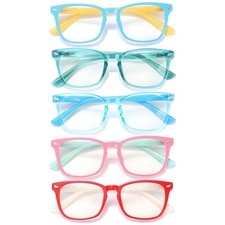 Blue Light Glasses for Kids Boys Girls Teens - 5 Pack Computer Glasses with U...