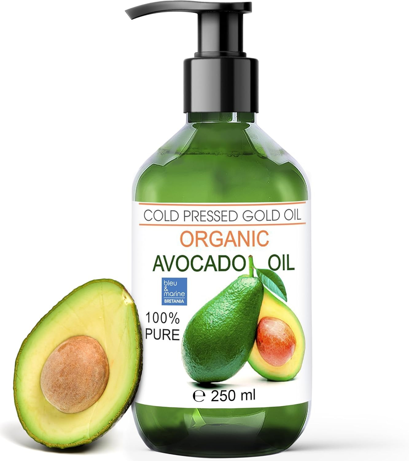 Huile d'avocat pour cheveux secs et peau soin vergetures 250 ml