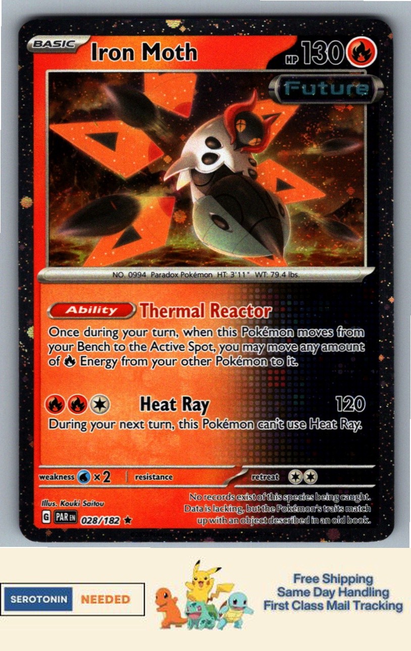 Iron Moth 28/182 - [Cosmo Holo] - Paradox Rift - Pokemon TCG - 4382