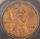 1930 Lincoln Cent. ANACS MS-63 RB. Starts at .99. NO RESERVE