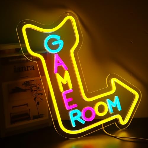 Game Room Neon Signs for Wall Decor，Led Neon Light for Man Cave, Gamer Party 