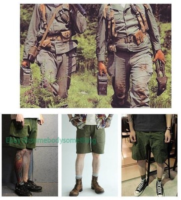 Vintage Mens Monkey Pants WW2 USMC P44 Military Shorts Casual