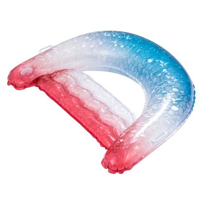 Multicolor Gem Sparkle Inflatable Comfort Chair Lounge Pool Float, Age 14 & up