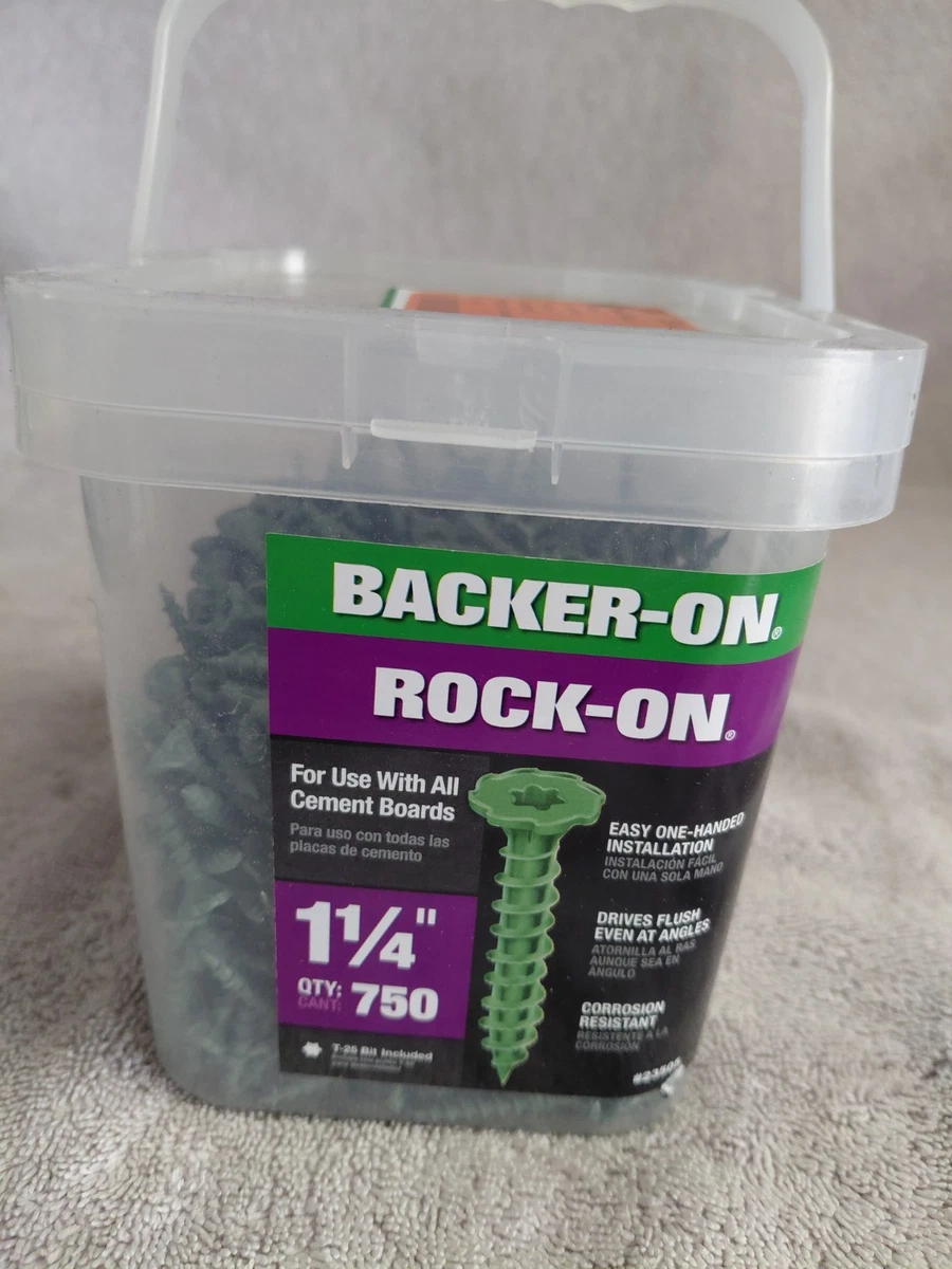 Rock On 23301 – 185 Tornillos Dentados Para Tablero De Cemento – Cabeza Estrella T-25 – Acabado Anticorrosión – Ideal Para Fijación Profesional
