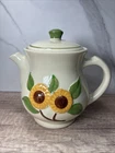 Vintage Shawnee Ceramic Pottery Yellow Sunflower Teapot With Lid 1940's USA