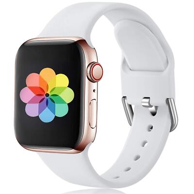 Silikon Sport Armband Für Apple Watch Gr L 42mm 44mm 1 2 3 4 5 6 SE Uhrenarmband