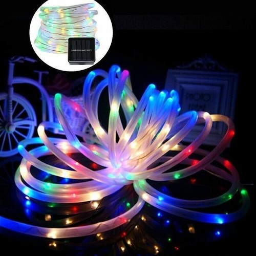 66FT 200 LED Solar Rope Tube Lights Waterproof String Light Outdoor Garden Lamp - Picture 22 of 23