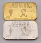 Coyote Road Runner Arizona Grand Canyon Proof & Gold EGP Silver Bar Set Rare LE