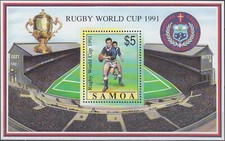 Samoa S/S Rugby World Cup 1991 MNH-12,50 Euro