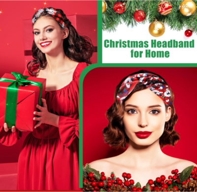 30 Pack Christmas Headbands Women Snowman Santa Festive Party Accessory 30 Pcs Christmas Headband for Women Dress up Costume Party  main image 3