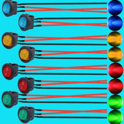 8 Stück 20A 12V DC Ein/Aus SPST 3Pin Wippe Kippschalter Steuerung für Auto oder Boot 4