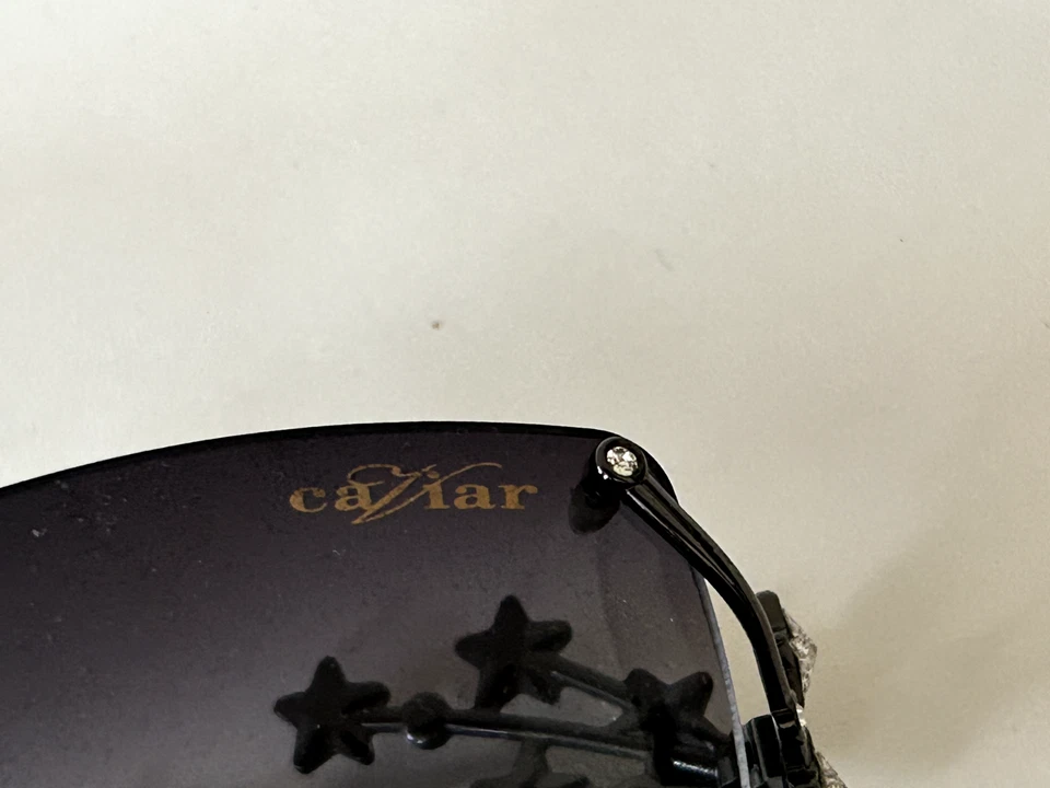 NOS Caviar Sunglasses With Crystals Model 6314 Color 82 SEE PICS - Image 2 of 4