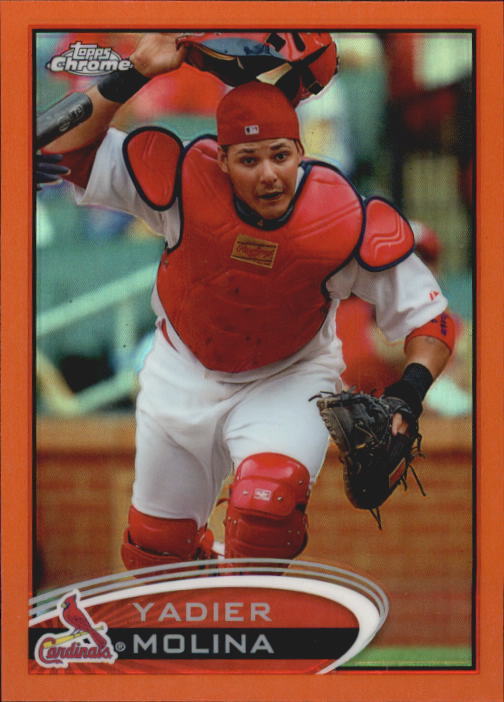 2012 Topps Chrome Orange Refractor #97 Yadier Molina St. Louis Cardinals - NM-MT