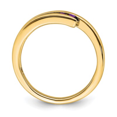 ☆STONE HENgE☆ New LuckyU 14K ローズゴールド アンクレット 14k Yellow Gold Amethyst 4-stone Ring Perfect Gift for Women