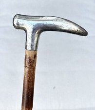 Vintage Antique Sterling Silver Engraved Fancy Swagger Knob Walking Stick Cane