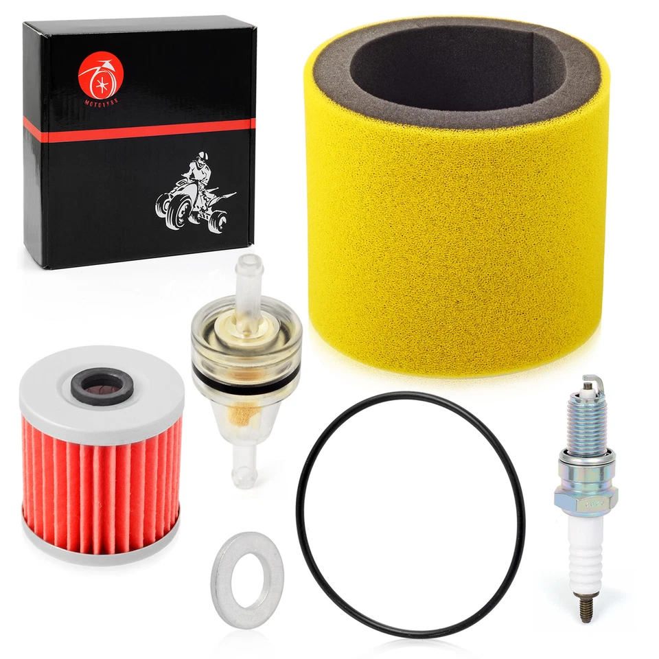 Air Filter Foam Oil Filter Spark Plug for Kawasaki KLF300-C Bayou 300 1989-2004  - Image 4 of 4