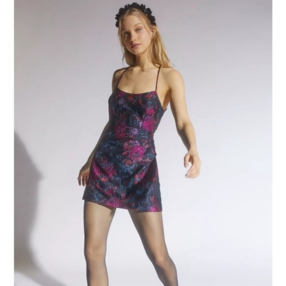 Urban Outfitters Floral Print Strappy Mini Dress