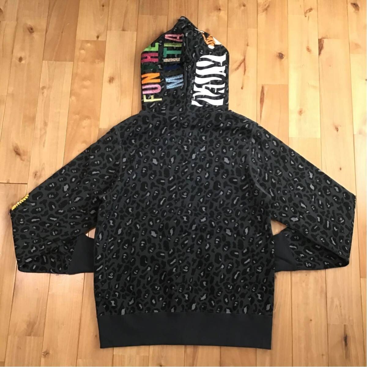 BAPE Leopard tiger full zip hoodie a bathing ape NIGO Gray