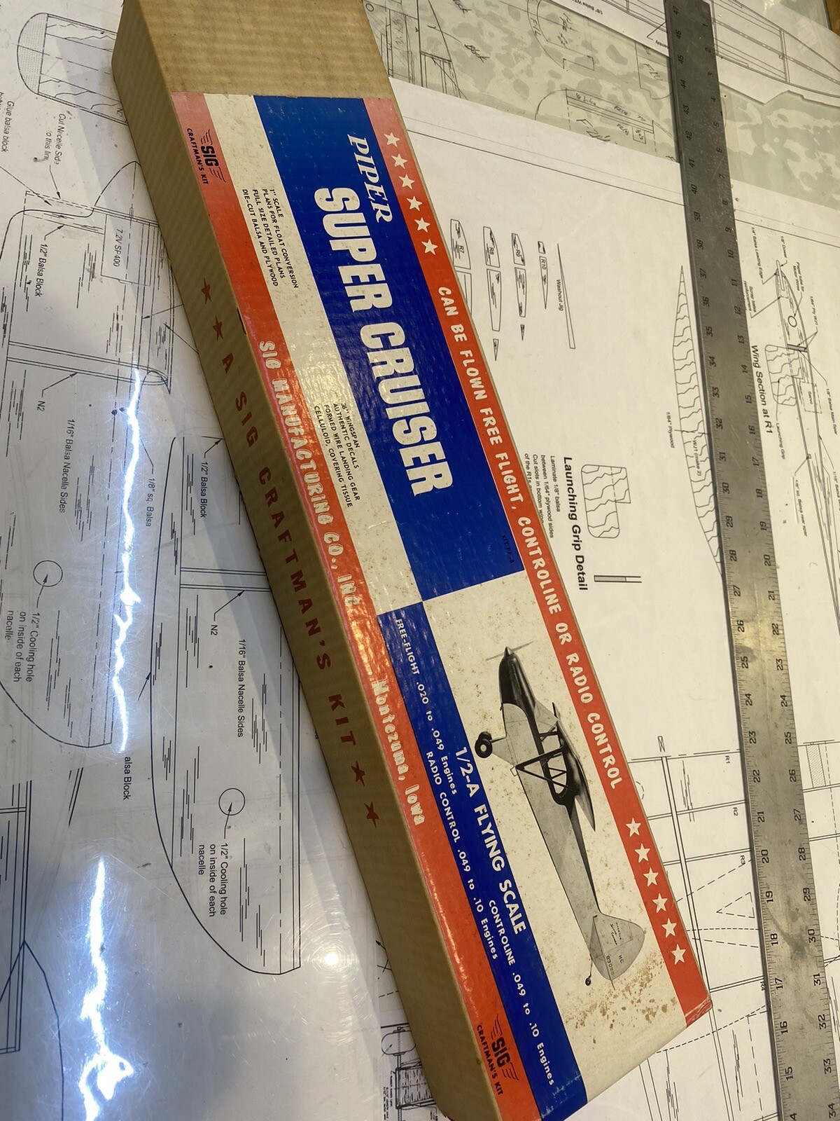 Piper “Super Cruiser” Vintage RC Airplane Kit eBay