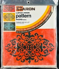 VTG  77 CARON LATCH HOOK 3012 MADRID 27  x20  PRINTED CANVAS  INSTRUCTIONS NEW