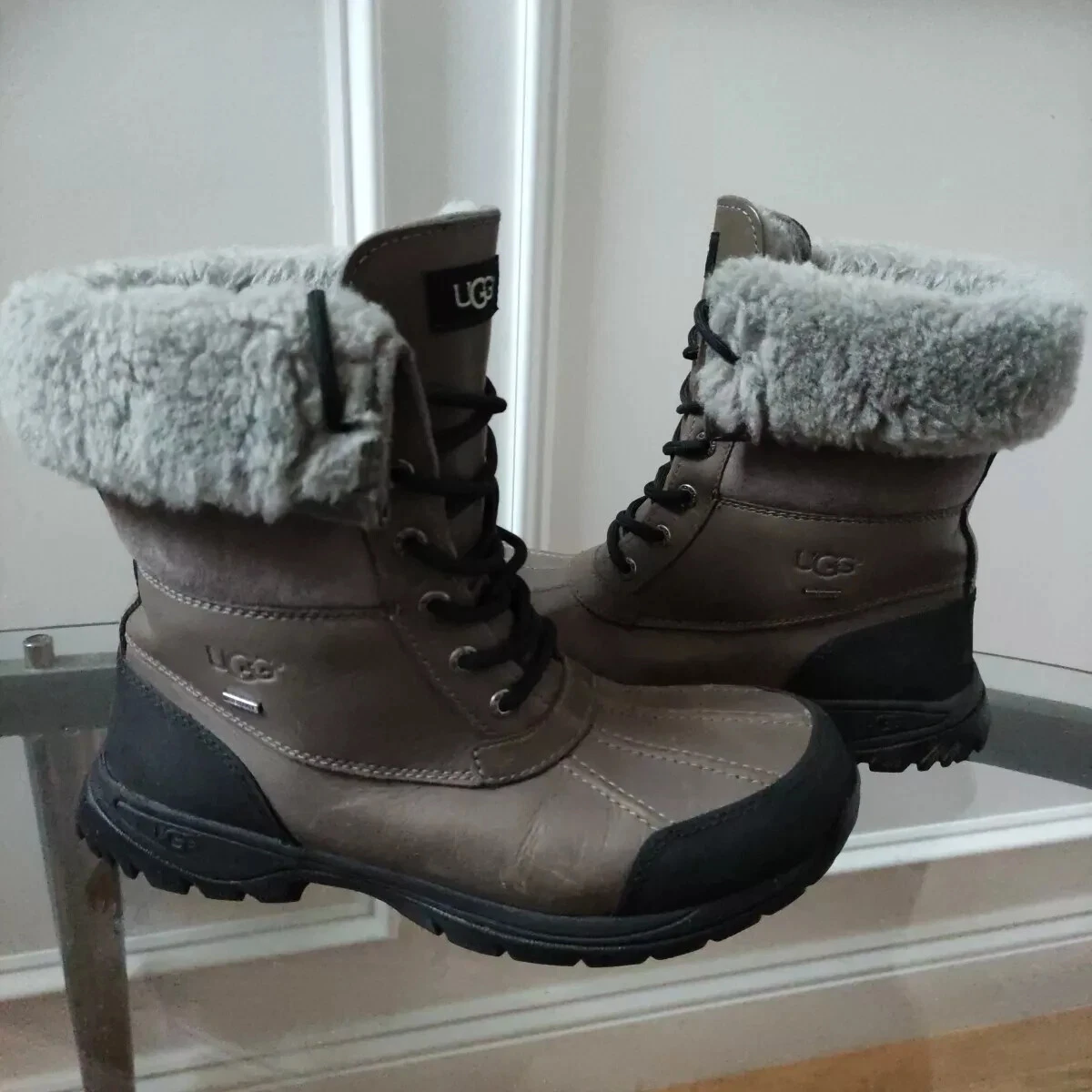 UGG Butte Waterproof Snow Boots Men 9 Metal Grey