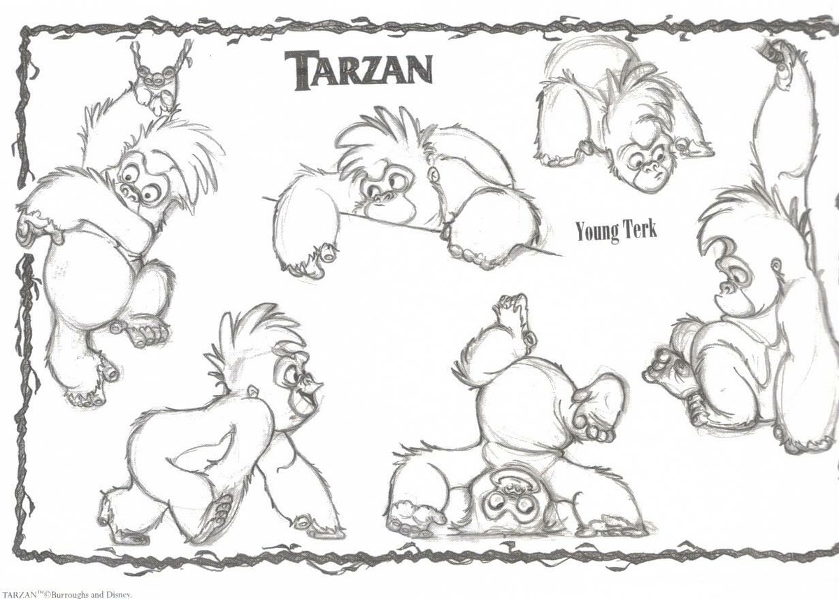 Disney~WDCC~TARZAN~YOUNG TERK~ANIMATION MAQUETTE~41457/1201803~NIB