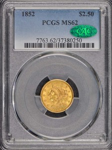 Details About 1852 250 Liberty Head Quarter Eagle Pcgs Ms62 Cac