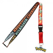 POKEMON MULTI CHARACTER BREAKAWAY REVERSIBLE Lanyard WITH CHARM