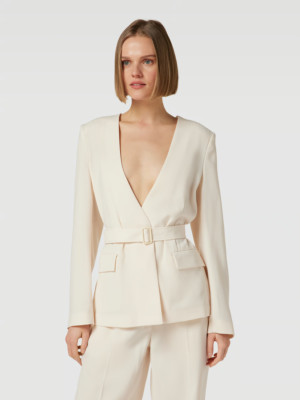 Calvin Klein Struktur Twill Gürtel Blazer Jacke Gürtel 38 UK 10 Off White