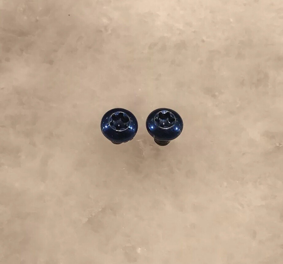 Translucent Blue Replacement Pivot Screws For Ontario Rat 1 Knife (Set of 2pcs)