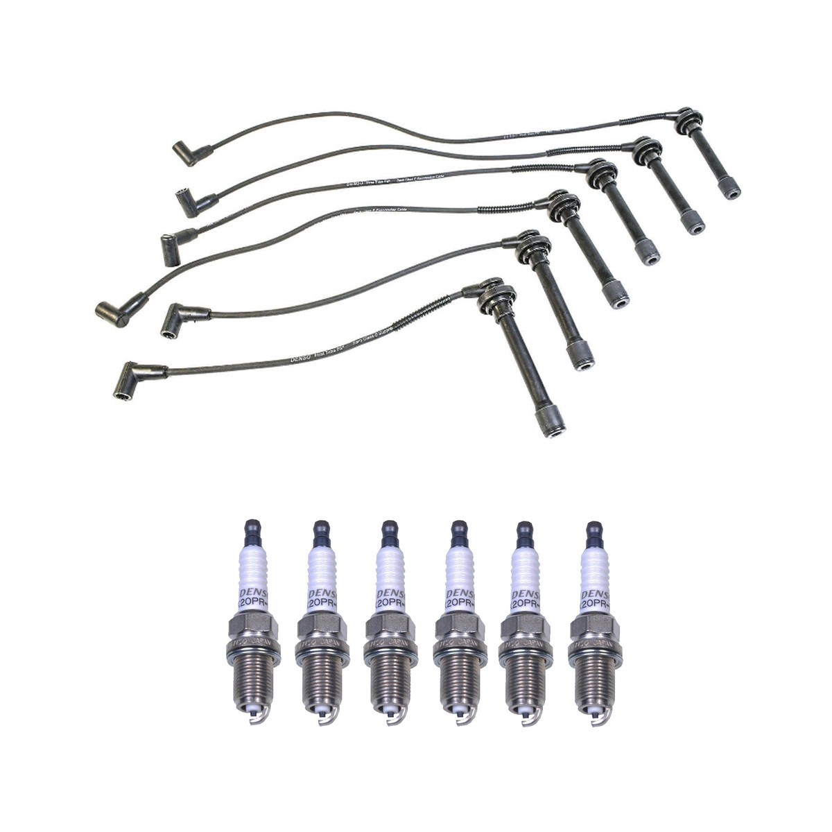 Denso Wire Set 7mm and 6 U-Groove Spark Plugs 0.044 Kit For Honda