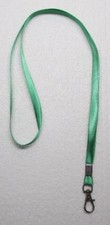 Solid GREEN Thin Ribbon Strap LANYARD KEY CHAIN Ring Keychain ID Holder NEW
